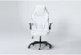 Theory White Rolling Office Gaming Desk Chair With Black Trim - Signature