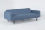Petula II Blue 85" Convertible Sleeper Sofa Bed - Side