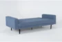 Petula II Blue 85" Convertible Sleeper Sofa Bed - Sleeper