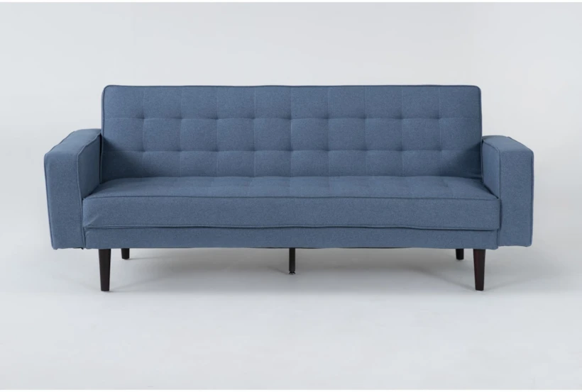 Petula II Blue 85" Convertible Sleeper Sofa Bed - 360
