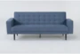 Petula II Blue 85" Convertible Sleeper Sofa Bed - Signature