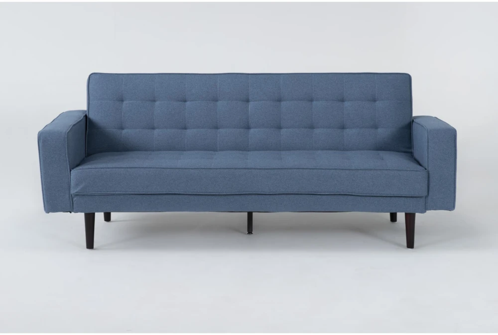 Petula II Blue 85" Convertible Sleeper Sofa Bed