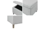 48" Modern Light Grey Storage Bench - Detail