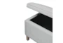 48" Modern Light Grey Storage Bench - Storage