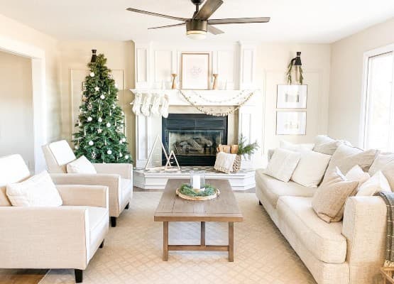 christmas garland living room