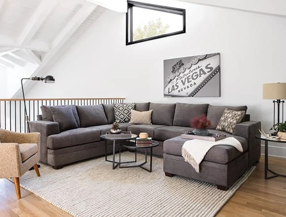 Transitional Living Room with Kerri Sofa