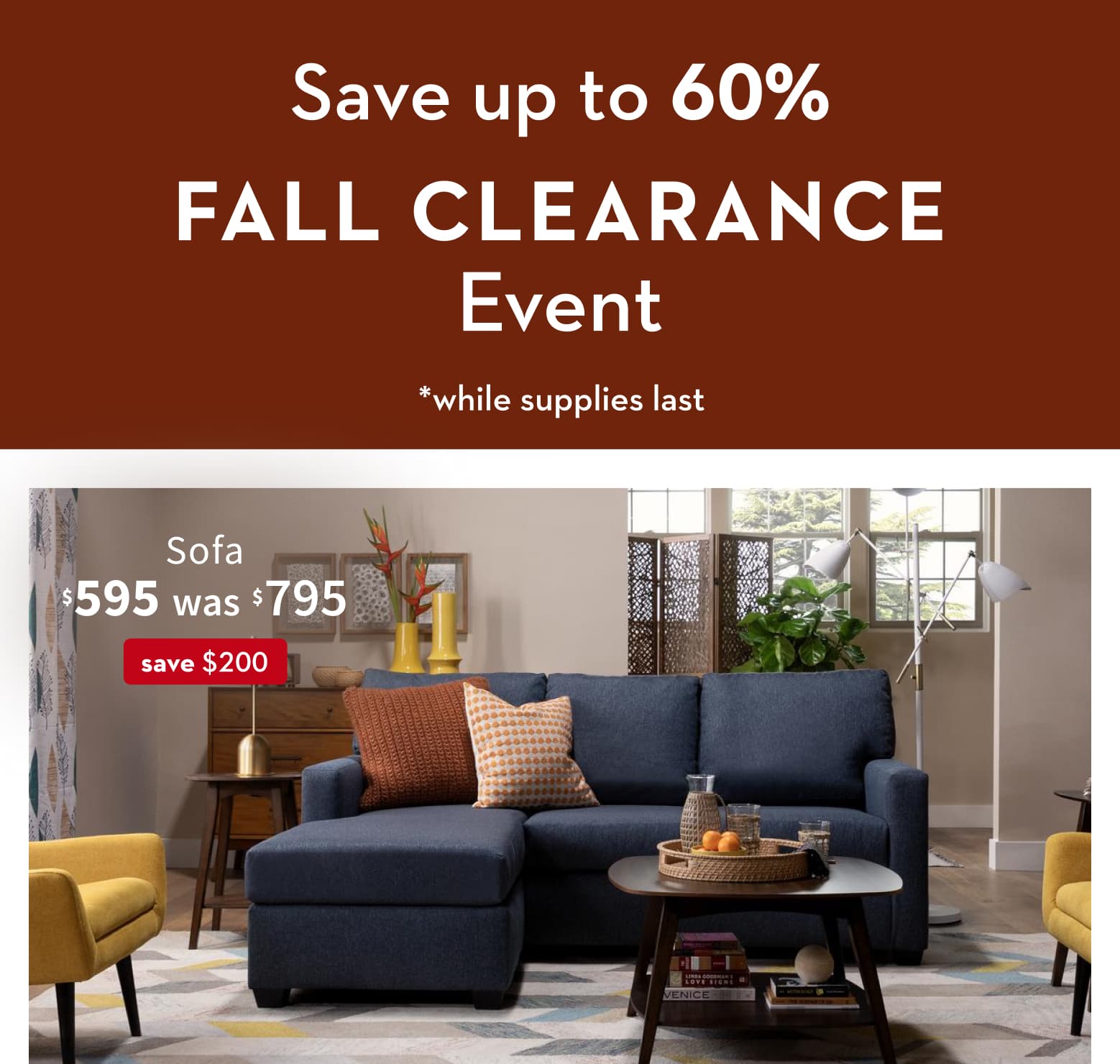 Fall Clearance Event | Living Spaces