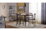 Percy Espresso Square Wood 42" Kitchen Counter With Stool Set For 4 - Room