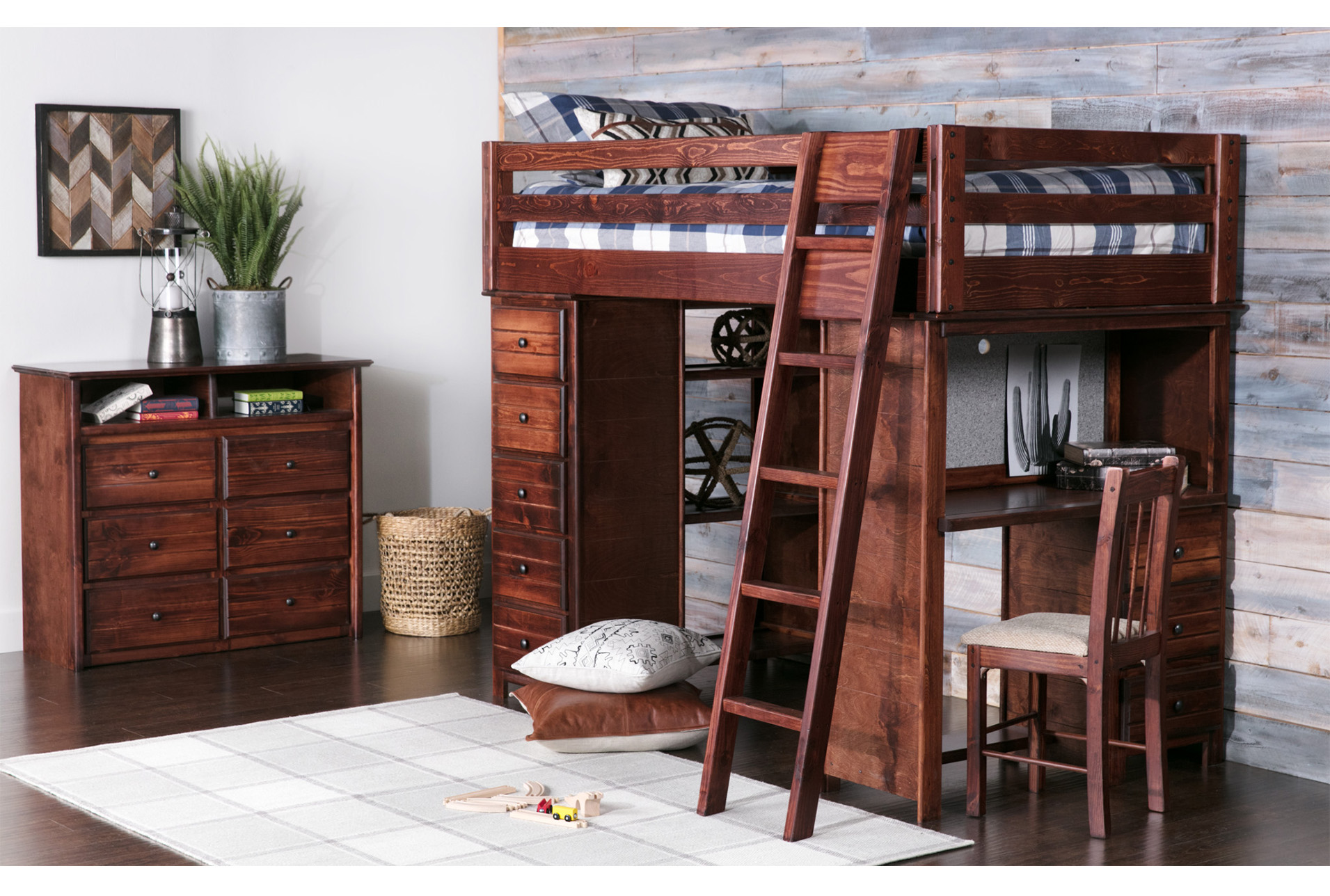 twin loft bed with dresser