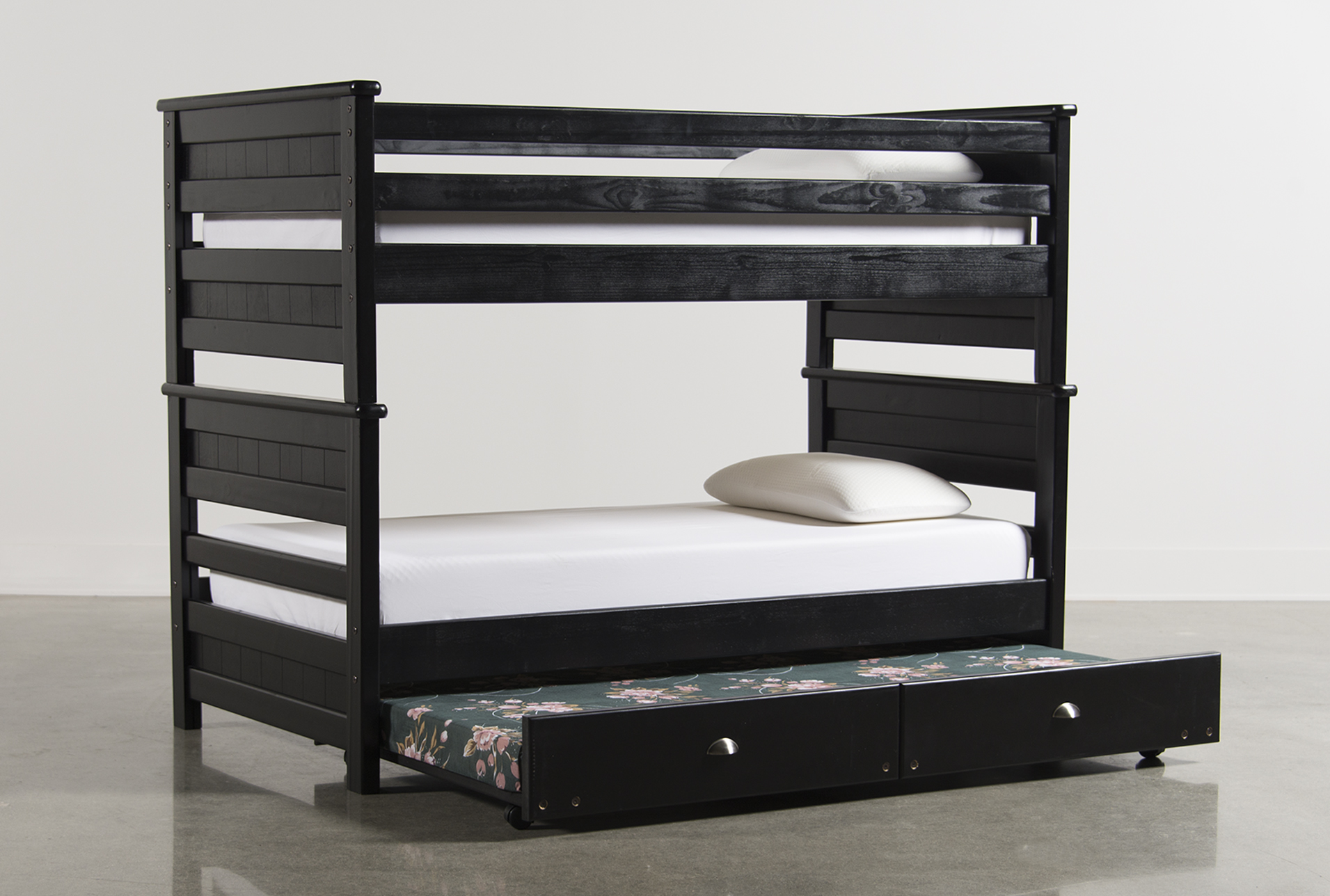 twin bunk bed with trundle