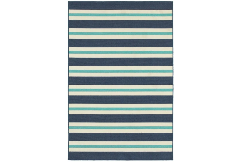 8'5"x13' Outdoor Rug-Cabana Stripes Blue - 360