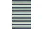 8'5"x13' Outdoor Rug-Cabana Stripes Blue - Signature