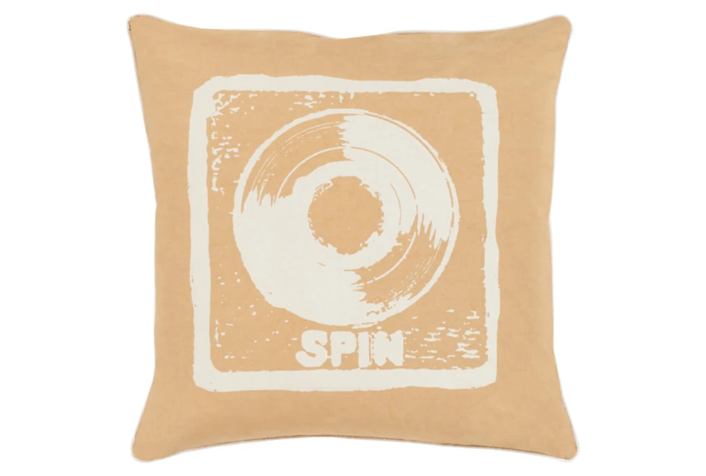 Accent Pillow-Spin Gold 18X18