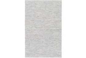 2'x3' Rug-Leather And Cotton Grid Grey