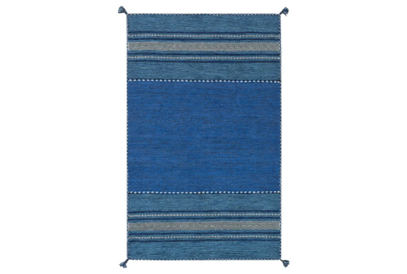 5'x7'5" Rug-Tassel Cotton Flatweave Blue - 360