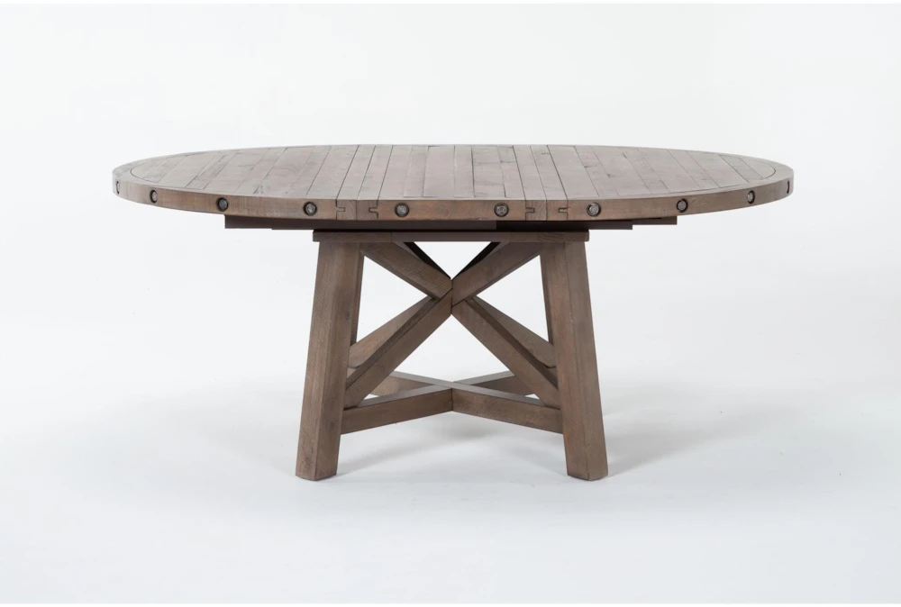 Jaxon Grey Wood Grey 54-72" Round To Oval Extendable Dining Table