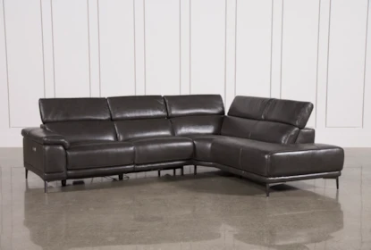 Tatum Dark Grey 2 Piece Sectional With Right Arm Facing Armless Chaise