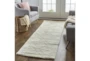 2'5"x8' Rug-Wool And Bamboo Hand Knotted Ice Blue - Room