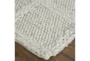 8'x11' Rug-Ivory Textured Handwoven Wool Grid - Detail
