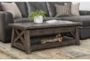 Jaxon Grey Rectangle Lift-Top Coffee Table With Storage - Room