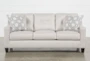 Linday Park Light Grey Fabric 80" Sofa - Side