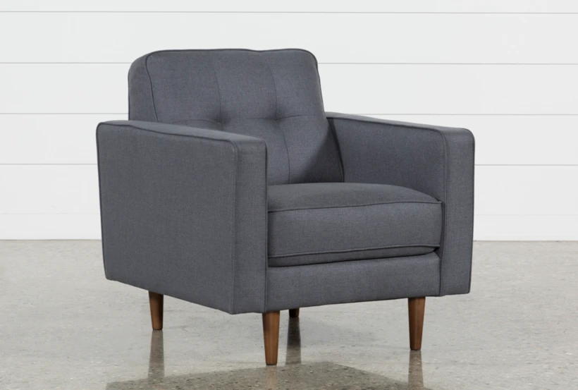 London Dark Grey Fabric Arm Chair - 360