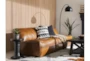Burton Honey Brown Leather 91" Armless Sofa - Room
