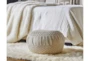 Pouf-Cream Knitted Round - Room