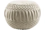Pouf-Cream Knitted Round - Signature