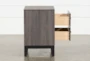 Finley Grey 2-Drawer Nightstand - Detail