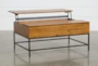 Hollis Natural Rectangle Lift-Top Coffee Table With Storage - Signature
