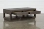 Harrison Brown Rectangle Coffee Table With Storage Drawers - Storage