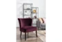 Krista Eggplant Purpel Fabric Accent Chair - Room