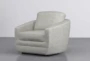Chadwick Ash Grey 33" Swivel Accent Chair - Side