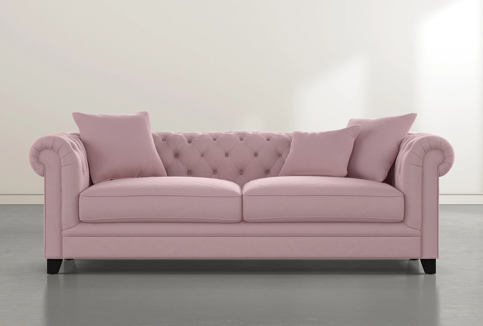 Patterson III 94" Pink Velvet Sofa | Living Spaces