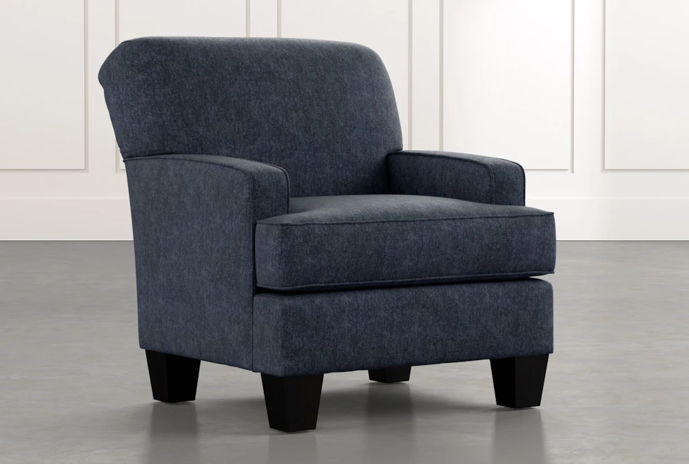 Burke Navy Blue Accent Chair | Living Spaces