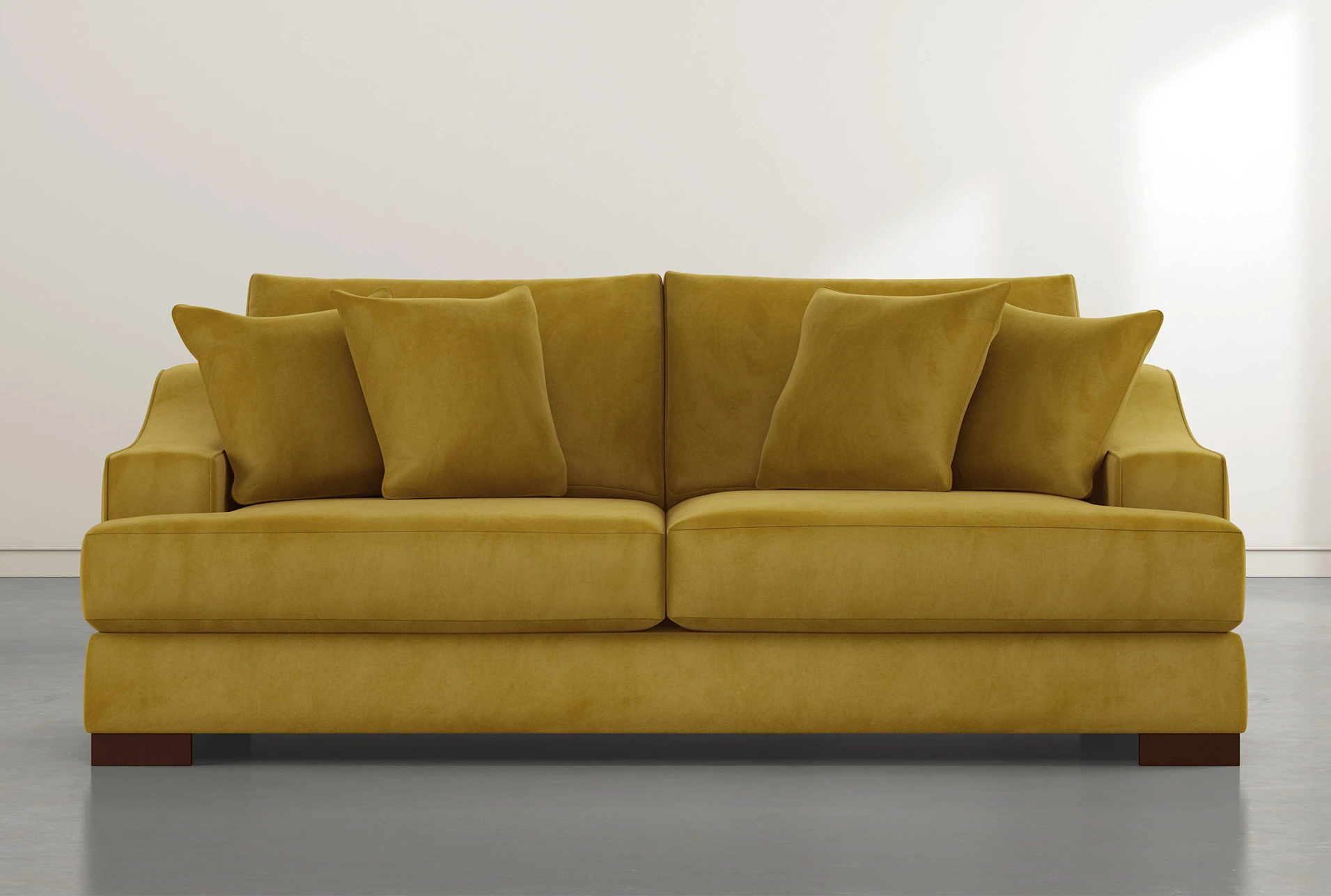 Lodge 96" Gold Velvet Sofa | Living Spaces