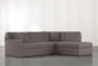 Aspen Dark Grey 2 Piece Sectional with Right Arm Facing Chaise - Signature