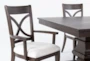 Sorensen Brown Wood 86-114" Extendable Pedestal Dining With Side Chair + Arm Chair Set For 6 - Detail
