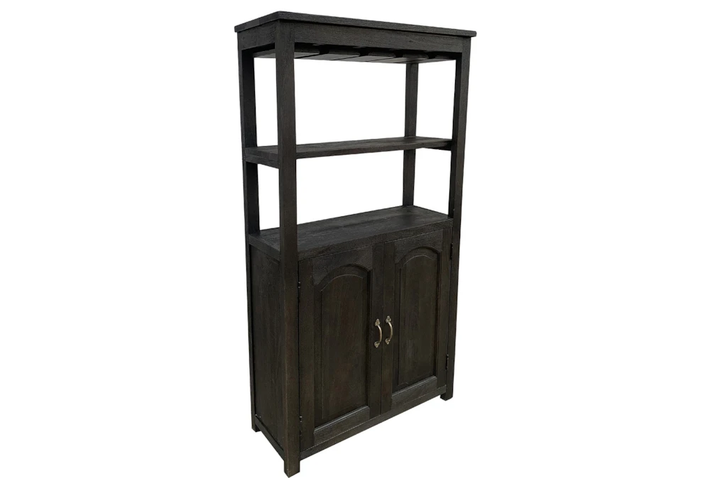 2 Door Dark Gray Bar Cabinet