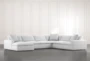 Utopia Modular 4 Piece Grey 158" Fabric Sectional With Left Arm Facing Chaise