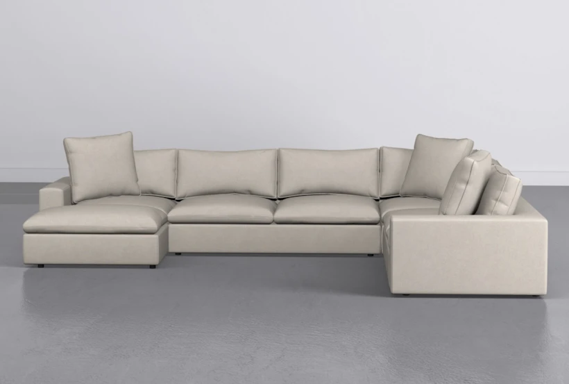 Utopia 4 Piece 158" Linen Sectional With Left Arm Facing Chaise - 360