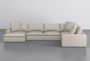 Utopia 4 Piece 158" Linen Sectional With Left Arm Facing Chaise - Signature