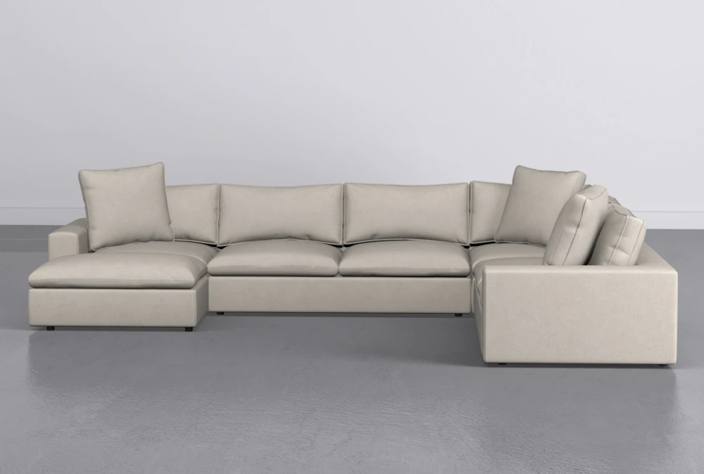 Utopia 4 Piece 158" Linen Sectional With Left Arm Facing Chaise