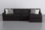 Prestige Foam Chenille II 2 Piece 126" Fabric Sectional With Right Arm Facing Chaise