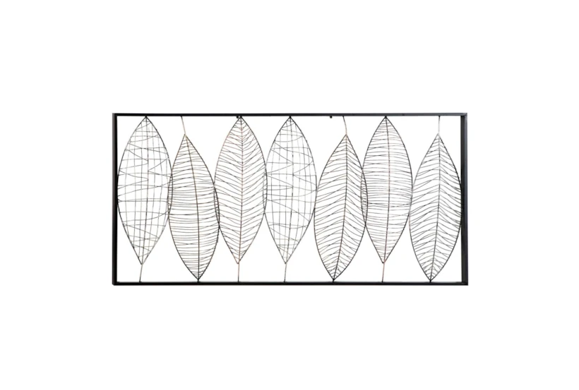 22 Inch Vertical Leaf Wall Art  - 360