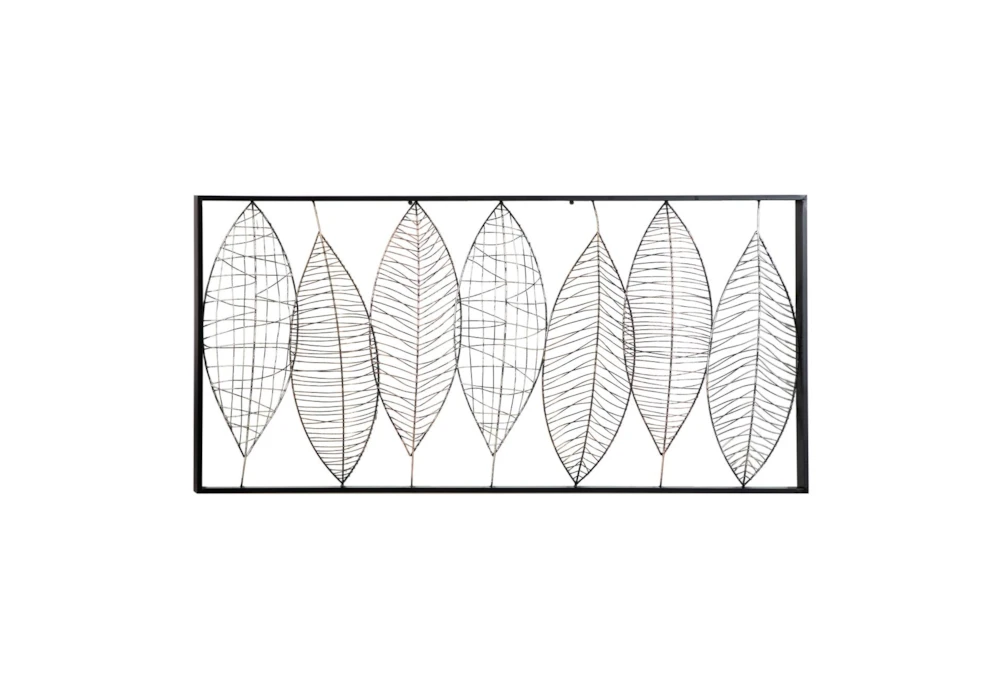 22 Inch Vertical Leaf Wall Art 