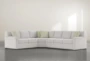 Aspen Sterling Foam Grey Performance Fabric Modular 3 Piece 125" Fabric Sectional With Right Arm Facing Sofa - Signature
