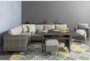 Hayes Outdoor Banquette Lounge With 2 Ottomans - Room