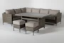 Hayes Outdoor Banquette Lounge With 2 Ottomans - Signature